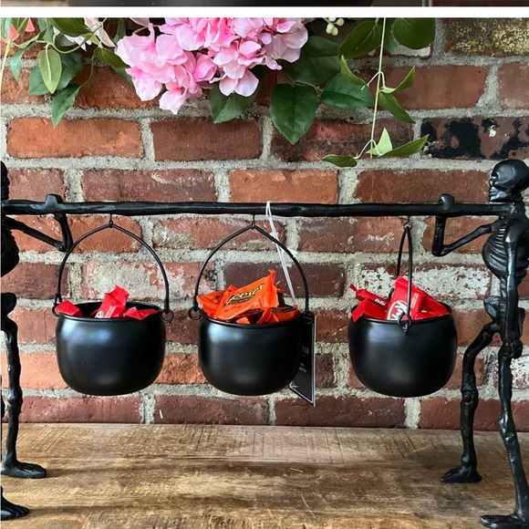 Martha Stewart skeleton with cauldron great for Halloween and trick-or-treaters - Picture 9 of 12